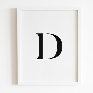 Arte de parede com a letra D para impressão | Digital para download