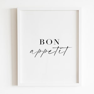 Bon appetit Wall art Printable | DIGITAL Downloadable