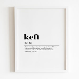 Kefi definition Wall art Printable | DIGITAL Downloadable