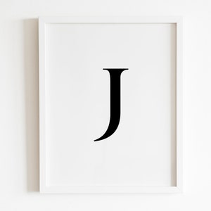 Letter J Wall Art Printable | DIGITAL Downloadable