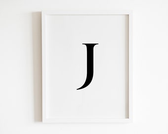 Letter J Wall Art Printable | DIGITAL Downloadable