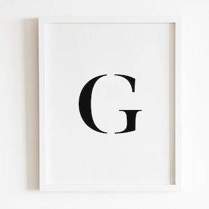 Letter G Wall Art Printable | DIGITAL Downloadable