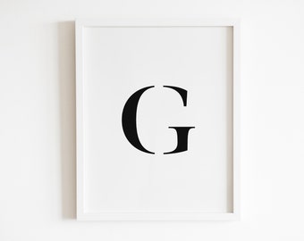 Letter G Wall Art Printable | DIGITAL Downloadable
