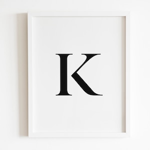 Arte de pared con la letra K imprimible / descargable digitalmente
