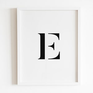 Letter E Wall Art Printable | DIGITAL Downloadable