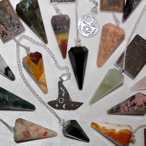Mystery Pendulum | Crystal Pendulum | Hanging Crystal Gift | Witchy Charm | Pendulum with Charm | Witchy Charms | Alter Decor