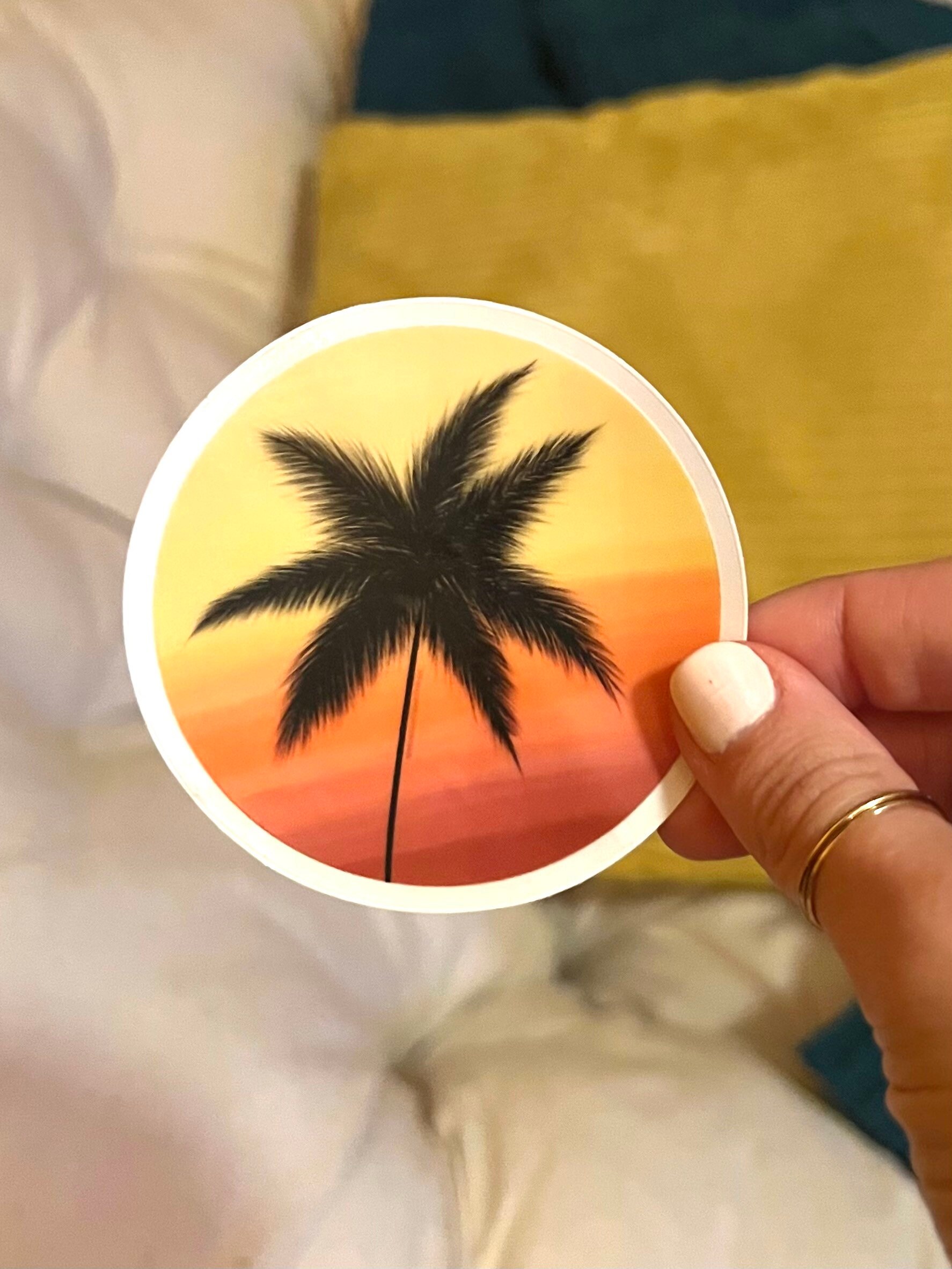 Clear Palm Tree Sticker Vinyl Sticker Weatherproof/decal Etsy