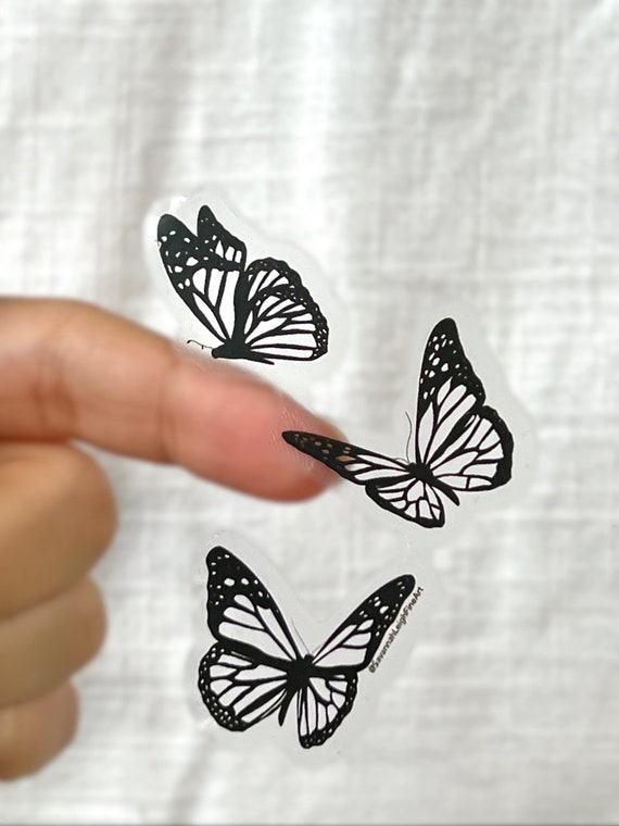 Clear Butterfly Sticker | Vinyl Sticker | Weatherproof/Decal | Waterproof | Butterfly Sticker | Water Bottle Sticker | Boho Sticker