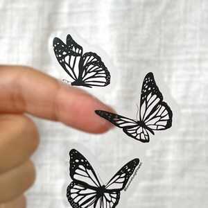 Clear Butterfly Sticker, 3x3in