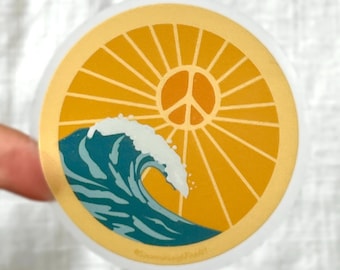 Beach Sticker | Ocean Sticker | Waterbottle Sticker | Hydroflask Sticker | Hydroflask | Summer Sticker | Laptop Decal | Hippie Sticker