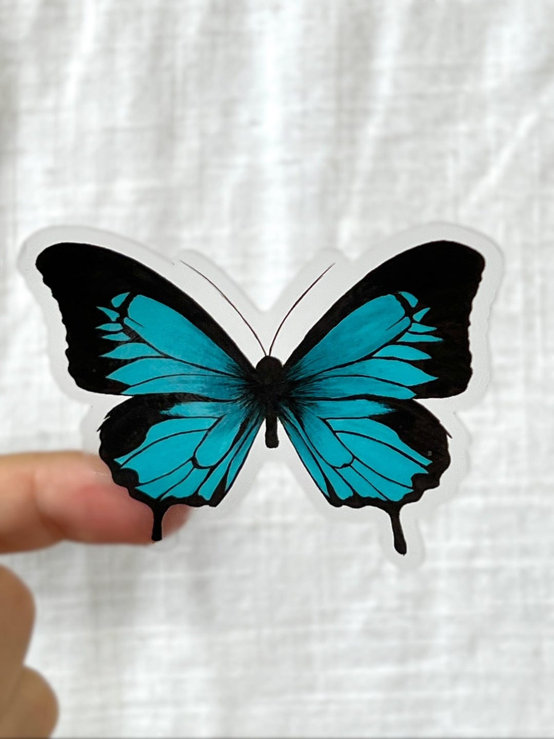 Clear Butterfly Sticker | Vinyl Sticker | Weatherproof/decal ...