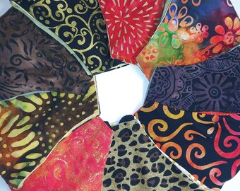 Cloth Face Mask | Filter Pocket | Nose wire | Adult Brown Batik