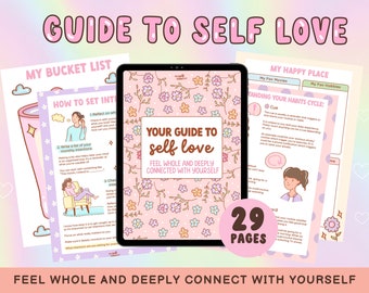 Self Love Workbook |Self Love Journal, Self Love Worksheet, Self Love Planner, Personal Growth Journal, Self Care Printable, Mindset Journal