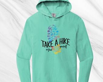 Take a Hike Hoodies, Soft Ring-spun t-shirt weight Hoodie , Find Yourself Outdoors hoodie