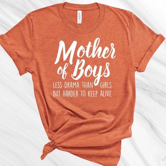 EQWLJWE Boy Mom Shirt for Women Mom Shirts Mother Gifts T Shirt Mom of Boys  Funny Tops Tees 