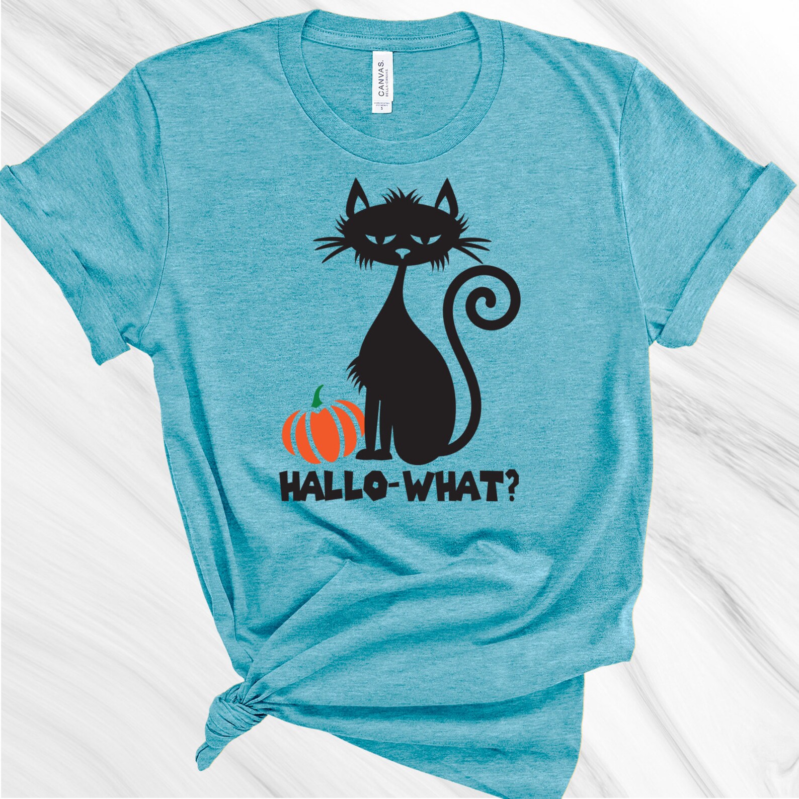 Hallowhat Shirt Black Cat Shirt Halloween Shirt Etsy