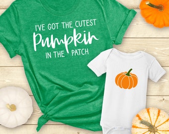 I've Got the Cutest Pumpkin Shirt, Little Pumpkin shirt, Mommy & Me Shirts, Matching Family Outfits, Matching Shirts, Thanksgiving Shirts