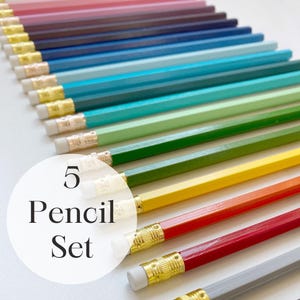 Personalized Pencils Gold Foil Engraved Custom For Kids, Teacher, Classroom