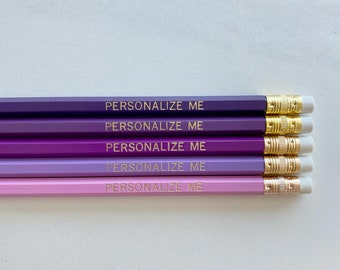 Purple Hues | Custom Personalized Pencils | Valentines | Personalized Teacher Student Homeschooling Gift