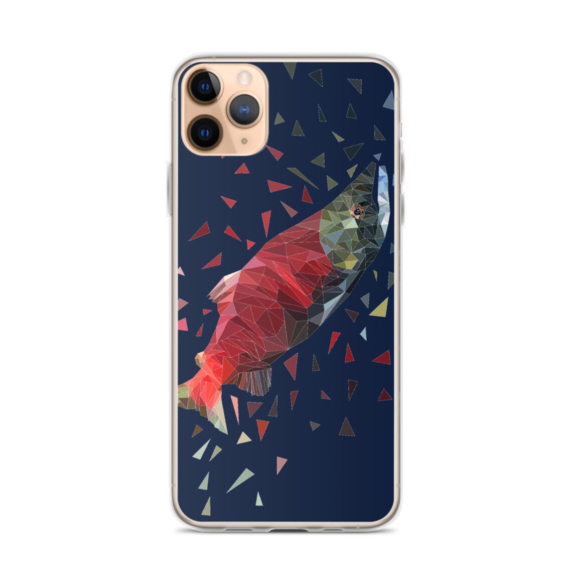 Salmon Phone CaseFish Phone CaseGeometric Salmon Phone Etsy