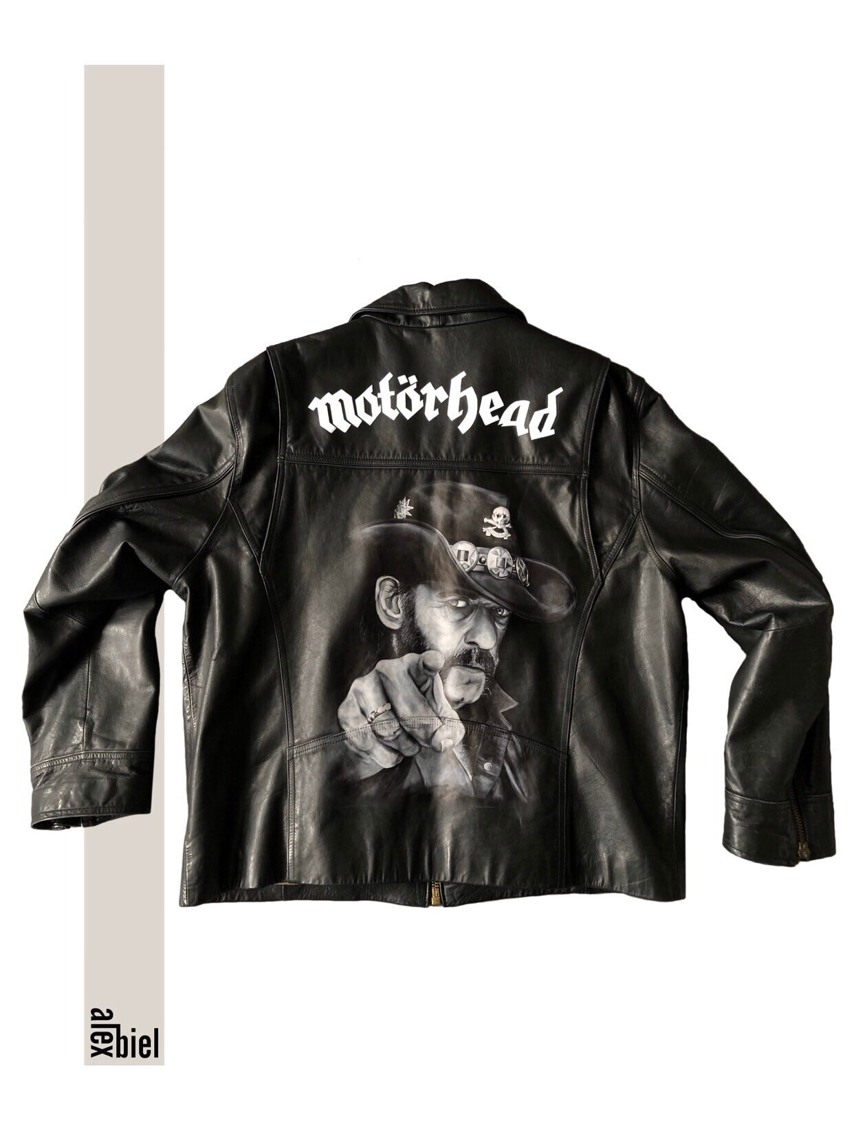 Hand Painted Leather Jacket Lemmy 