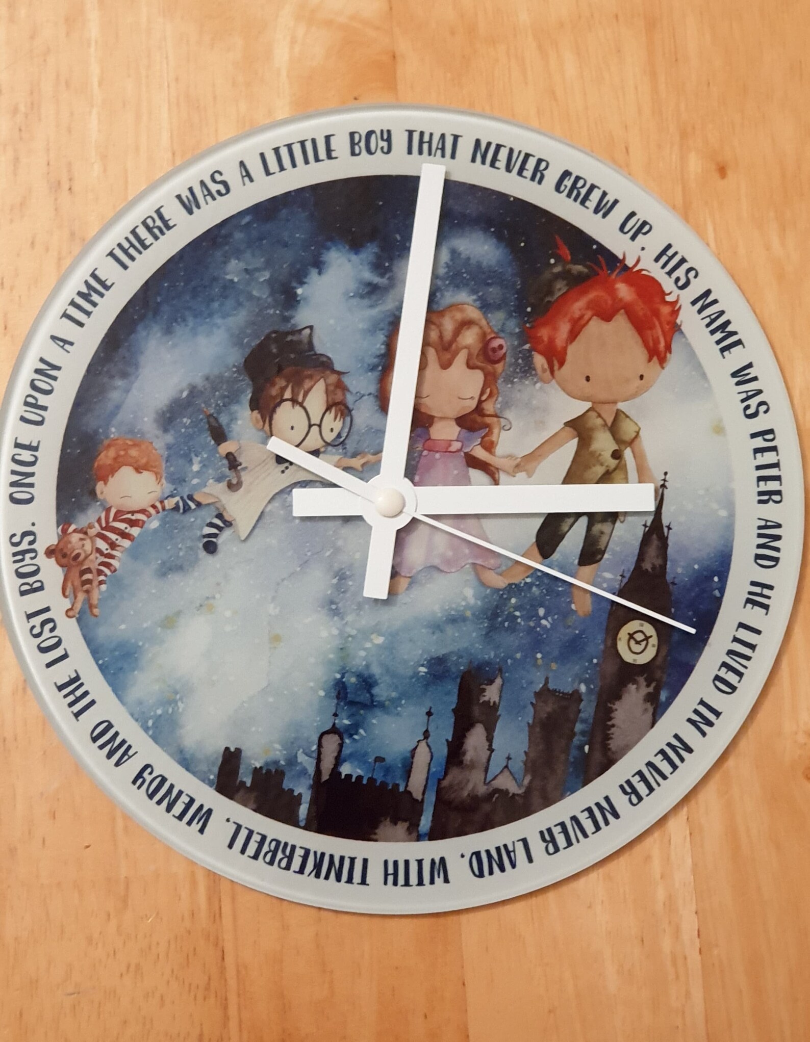 Peter Pan Wall Clock, Children's Bedroom Etsy