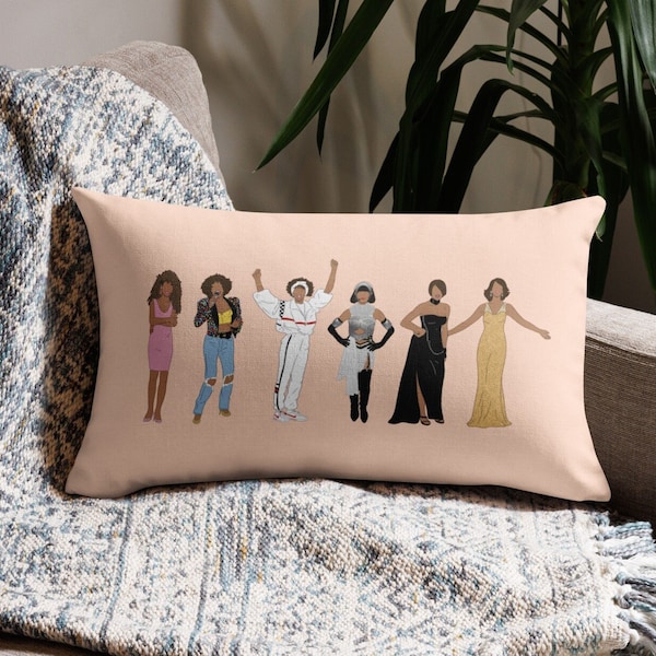 Whitney Houston Eras Pillow - Fan Art Nippy Illustration