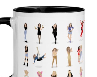 Mariah Carey Illustrated MC30 Mug with Color Inside - Minimalist Art - Pop Art