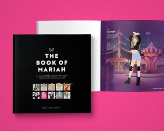 Mariah Carey Illustrated Book / MC30 Illustrated Pop Art / Minimalist Fashion Art / Lambily Mariah Fan Gift