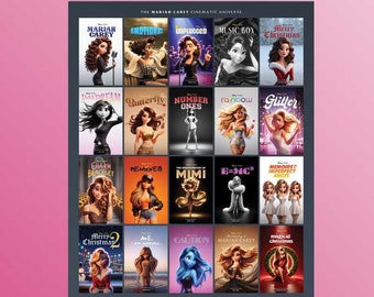 Mariah Carey Animated Movie Poster - Mariah Lambily Fan Gift - Fun Art