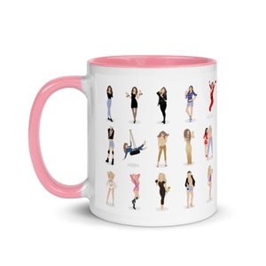 Mariah Carey Illustrated MC30 Mug with Color Inside Minimalist Art Pop Art image 2