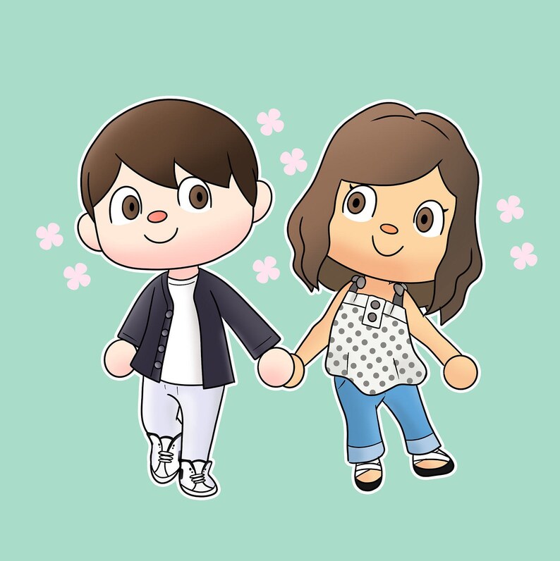 Animal Crossing Custom Villager Couple DIGITAL Avatar | Etsy