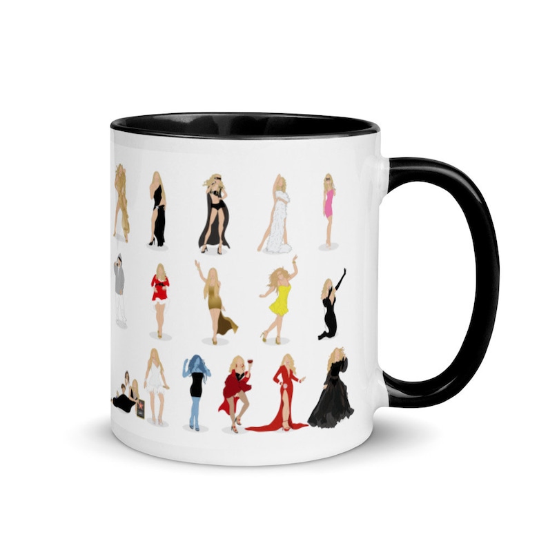 Mariah Carey Illustrated MC30 Mug with Color Inside Minimalist Art Pop Art image 3