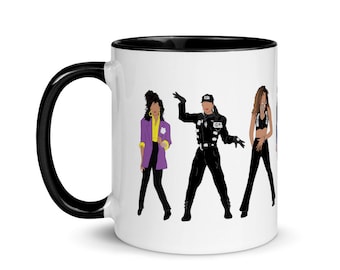 Janet Jackson Illustrated Eras Mug - Pop Art Icon Fun Gift Fan