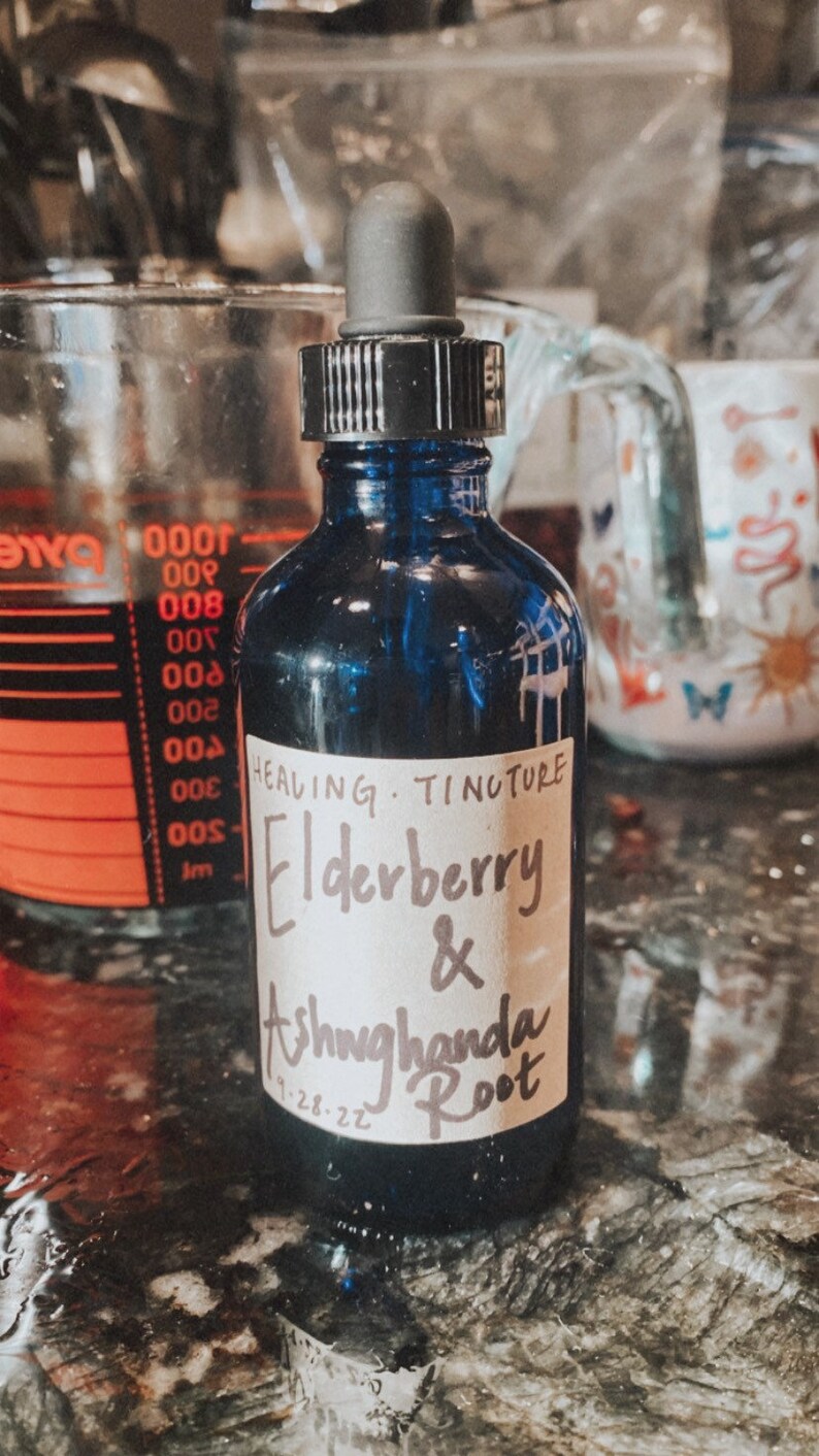 Elderberry & Ashwagandha Tincture ancestral Wisdom for Etsy