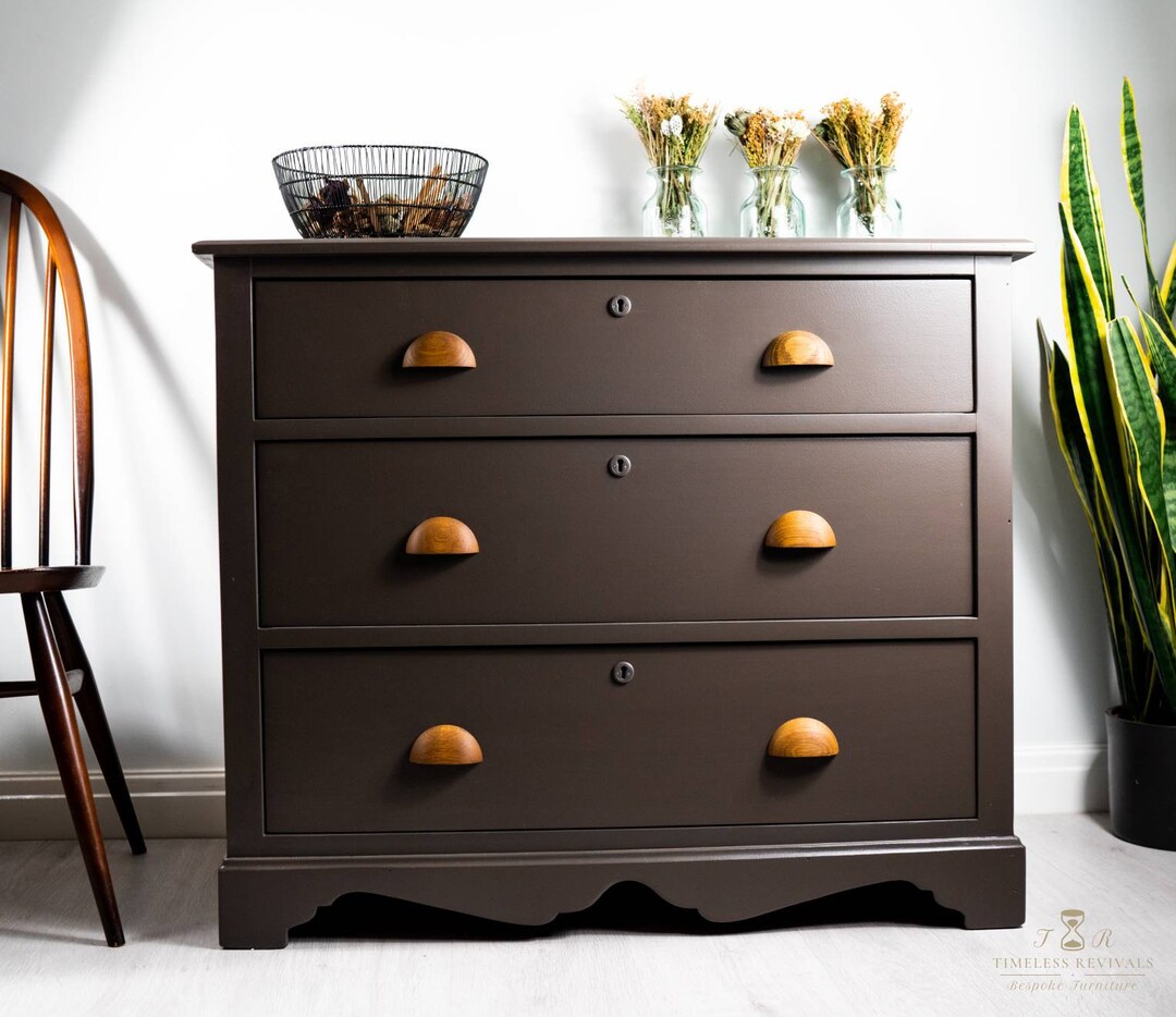 Vintage Pine Chest of Drawers, Solid Wood Drawers, Pitched Pine Drawers ...