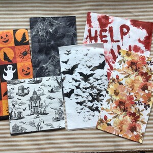 You will receive 6 pieces of Halloween napkins with the extra layers already removed.