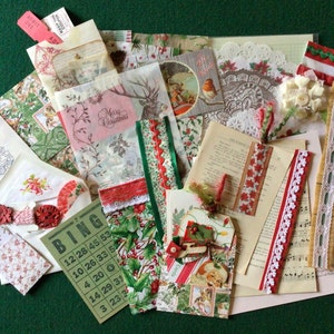 Junk Journal Christmas Ephemera and Embellishments