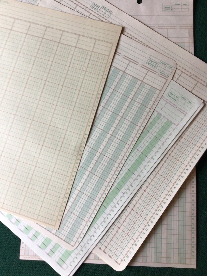 40 Sheets of Vintage Ledger Paper - Etsy