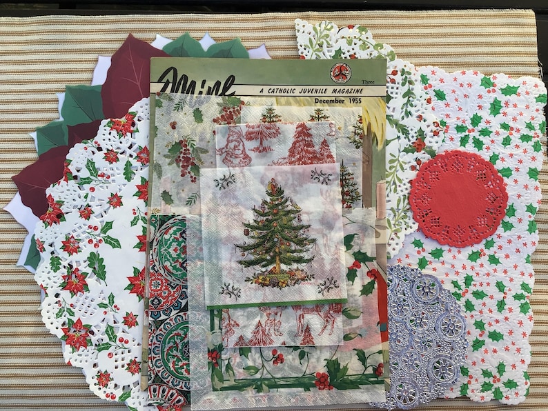 Junk Journal Christmas Ephemera and Embellishments image 9