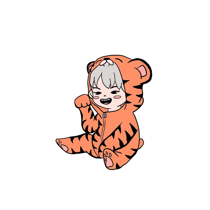 Hoshi the Tiger King Enamel Pin INSTOCK