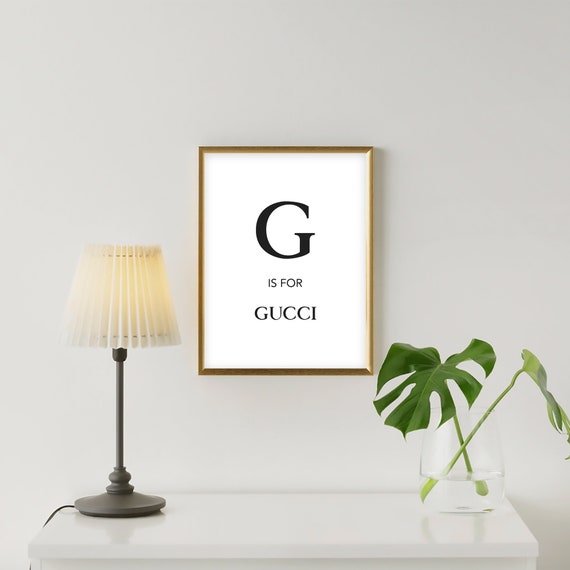Gucci Print Gucci Wall Art Printable Wall Art Wall Art Etsy