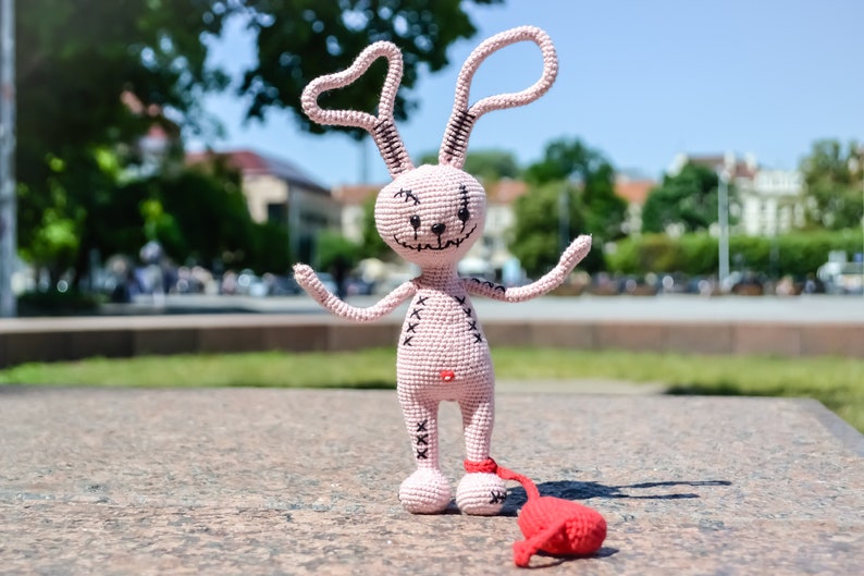 Crochet pattern: Voodoo bunny in love toy PDF Language English image 3