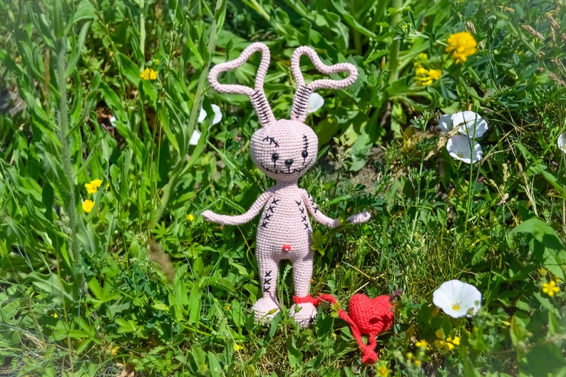 Crochet pattern: Voodoo bunny in love toy PDF Language English image 8
