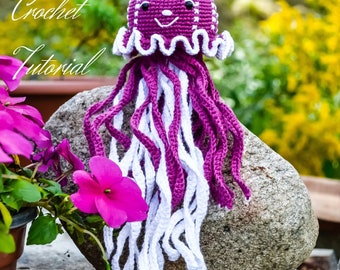 Crochet pattern:  Jellyfish toy PDF Language - English