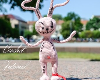 Crochet pattern:  Voodoo bunny in love toy PDF Language - English