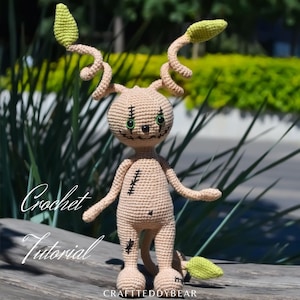 Crochet pattern: Leaf the monster toy PDF Language - English