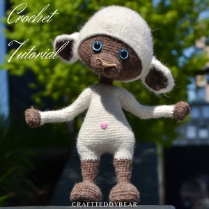 Crochet Pattern: Little Lamb toy PDF,  Language - English, Deutsch, Français, Nederlands, Español