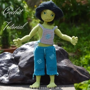 Crochet pattern: Hulk doll PDF Language - English