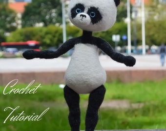 Crochet pattern:  Basi the Panda toy PDF Language - English